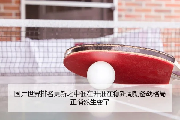 国乒世界排名更新之中谁在升谁在稳新周期备战格局正悄然生变了